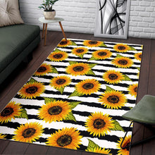 Load image into Gallery viewer, Sunflower Striped Pattern Print Area Rug
