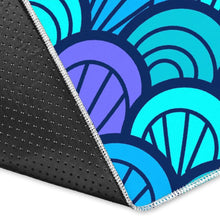 Load image into Gallery viewer, Teal Pink Mermaid Scales Pattern Print Area Rug
