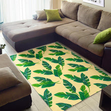 Load image into Gallery viewer, Tropical Banana Palm Leaf Pattern Print Area Rug

