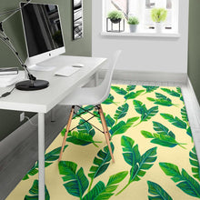 Load image into Gallery viewer, Tropical Banana Palm Leaf Pattern Print Area Rug
