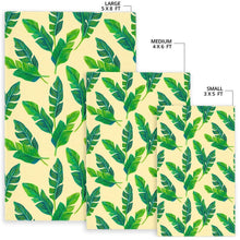 Load image into Gallery viewer, Tropical Banana Palm Leaf Pattern Print Area Rug
