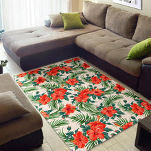 Load image into Gallery viewer, Tropical Hibiscus Blossom Pattern Print Area Rug
