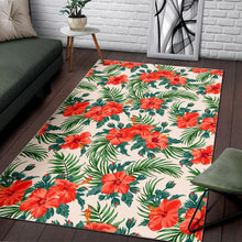Load image into Gallery viewer, Tropical Hibiscus Blossom Pattern Print Area Rug
