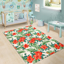 Load image into Gallery viewer, Tropical Hibiscus Blossom Pattern Print Area Rug

