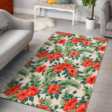 Load image into Gallery viewer, Tropical Hibiscus Blossom Pattern Print Area Rug
