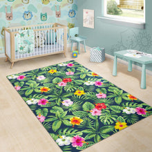 Load image into Gallery viewer, Tropical Hibiscus Flowers Pattern Print Area Rug
