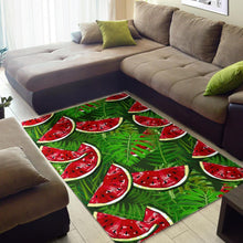 Load image into Gallery viewer, Tropical Leaf Watermelon Pattern Print Area Rug
