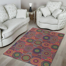 Load image into Gallery viewer, Vintage Bohemian Floral Mandala Print Area Rug
