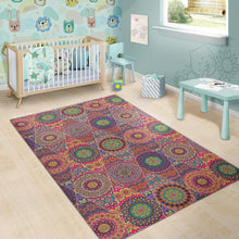 Load image into Gallery viewer, Vintage Bohemian Floral Mandala Print Area Rug
