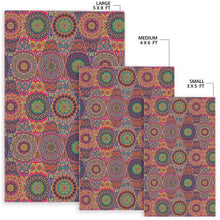 Load image into Gallery viewer, Vintage Bohemian Floral Mandala Print Area Rug
