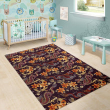 Load image into Gallery viewer, Vintage Dragon Flower Pattern Print Area Rug
