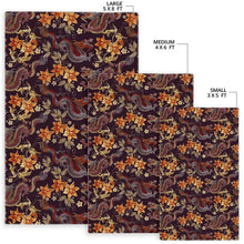 Load image into Gallery viewer, Vintage Dragon Flower Pattern Print Area Rug
