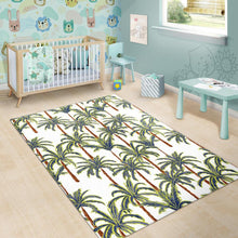 Load image into Gallery viewer, Vintage Palm Tree Beach Pattern Print Area Rug
