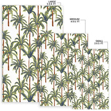 Load image into Gallery viewer, Vintage Palm Tree Beach Pattern Print Area Rug
