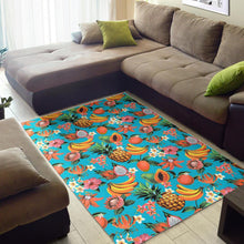 Load image into Gallery viewer, Vintage Tropical Fruits Pattern Print Area Rug
