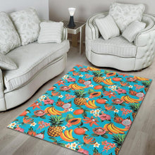 Load image into Gallery viewer, Vintage Tropical Fruits Pattern Print Area Rug
