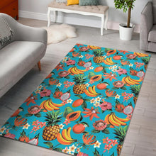 Load image into Gallery viewer, Vintage Tropical Fruits Pattern Print Area Rug
