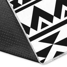 Load image into Gallery viewer, White And Black Aztec Pattern Print Area Rug
