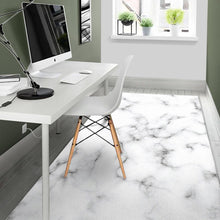 Load image into Gallery viewer, White Grey Smoke Marble Print Area Rug
