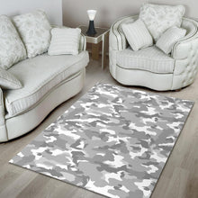 Load image into Gallery viewer, White Snow Camouflage Print Area Rug
