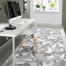 Load image into Gallery viewer, White Snow Camouflage Print Area Rug
