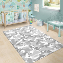Load image into Gallery viewer, White Snow Camouflage Print Area Rug

