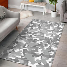 Load image into Gallery viewer, White Snow Camouflage Print Area Rug

