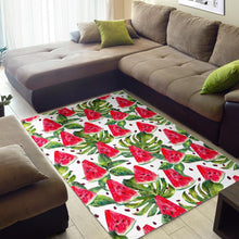 Load image into Gallery viewer, White Tropical Watermelon Pattern Print Area Rug
