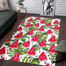 Load image into Gallery viewer, White Tropical Watermelon Pattern Print Area Rug
