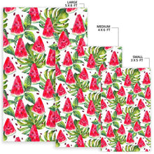 Load image into Gallery viewer, White Tropical Watermelon Pattern Print Area Rug
