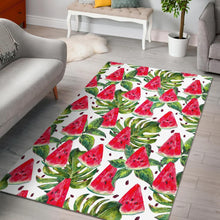 Load image into Gallery viewer, White Tropical Watermelon Pattern Print Area Rug
