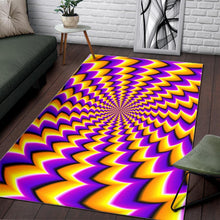 Load image into Gallery viewer, Yellow Dizzy Moving Optical Illusion Area Rug
