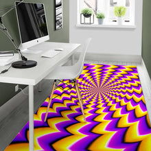 Load image into Gallery viewer, Yellow Dizzy Moving Optical Illusion Area Rug
