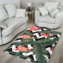 Load image into Gallery viewer, Zig Zag Tropical Pattern Print Area Rug
