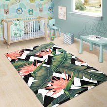 Load image into Gallery viewer, Zig Zag Tropical Pattern Print Area Rug
